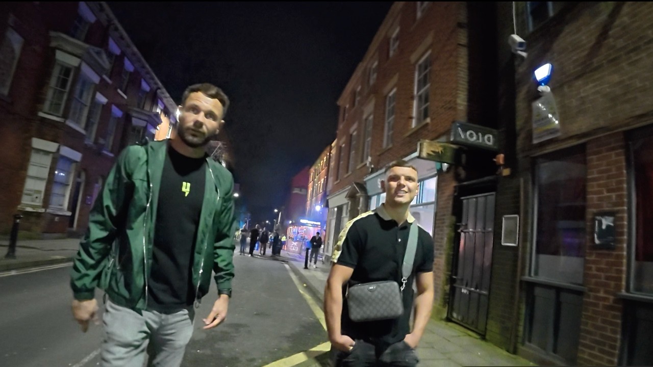 Knockout Audit filming on the streets of the UK at night
