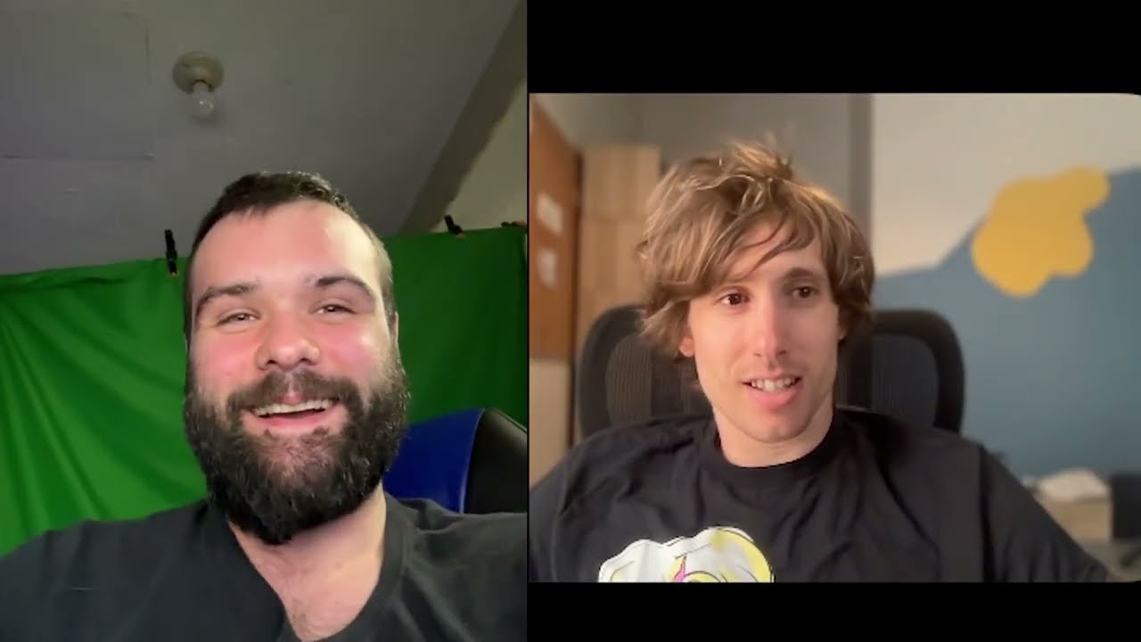 Ben Schneider and collaborator Sheldon debriefing the Provo Canyon School investigation on a video call
