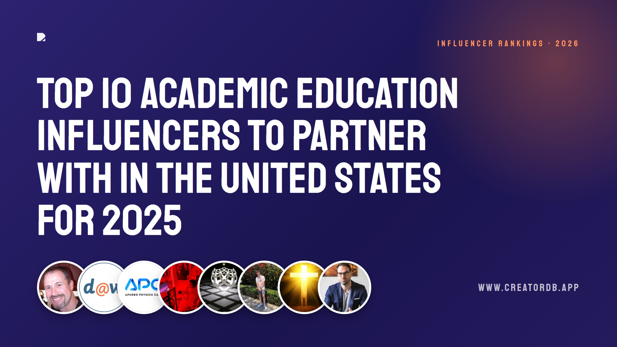 Top 10 Academic Education Influencers to Partner with in the United States for 2025