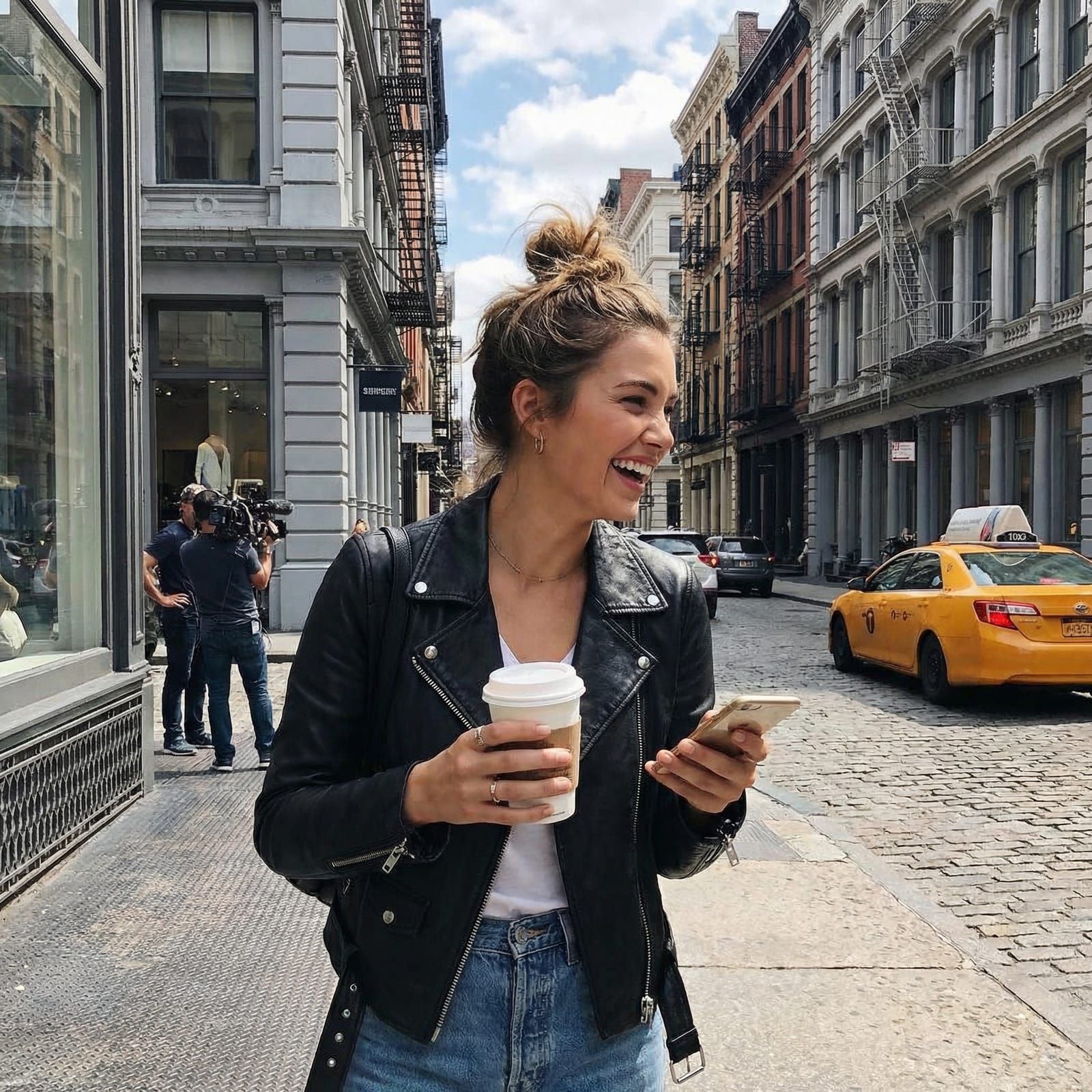 Fashion influencer in street-style outfit