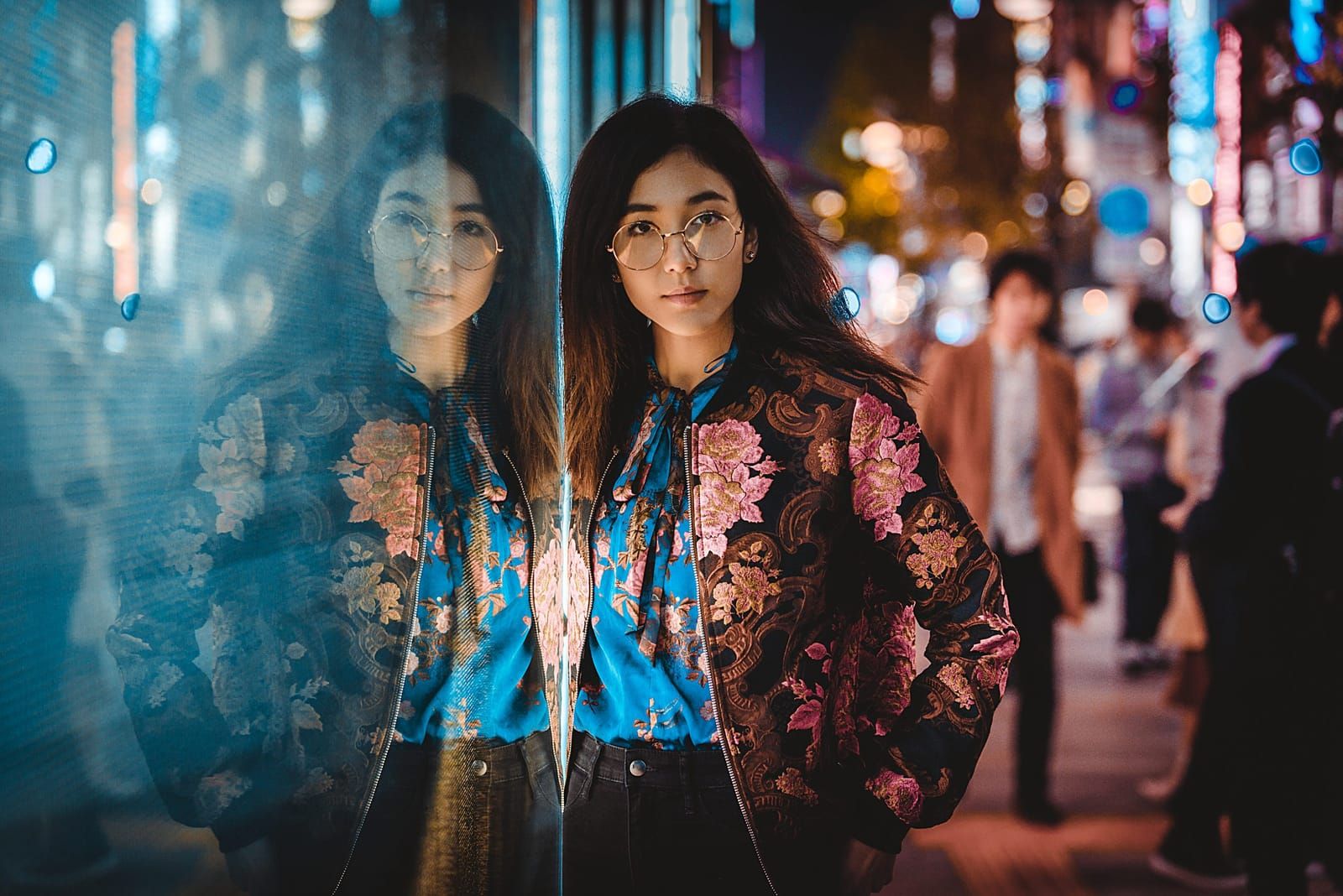 Fashion creator in an editorial street-style portrait