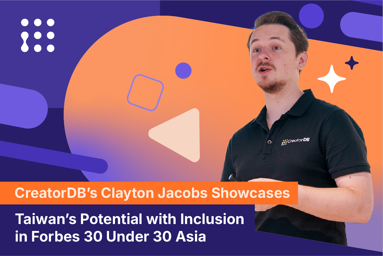 CreatorDB’s Clayton Jacobs Showcases Taiwan’s Potential with Inclusion in Forbes 30 Under 30 Asia